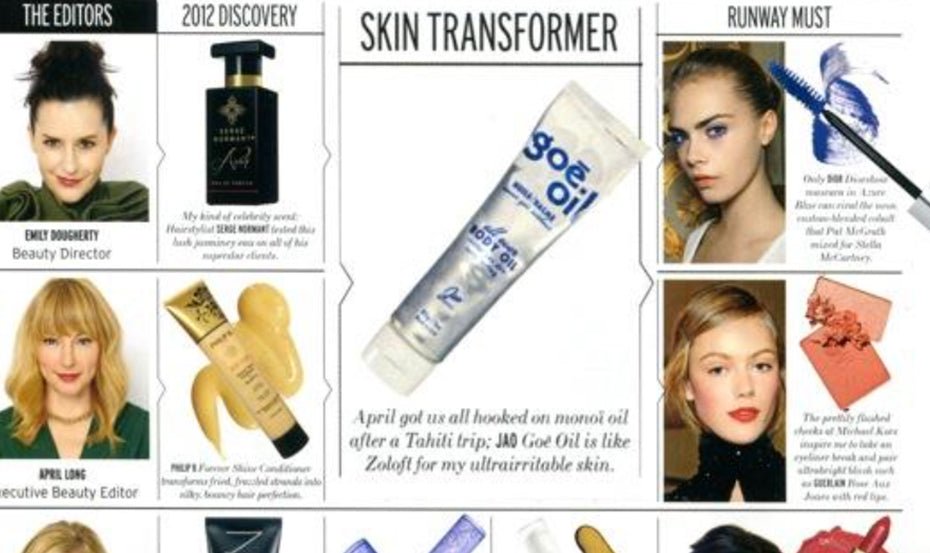 Elle Beauty : Goe Oil is the Editor's Pick - Jao Brand