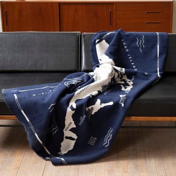 Hamptons Map Wool Throw - Jao Brand