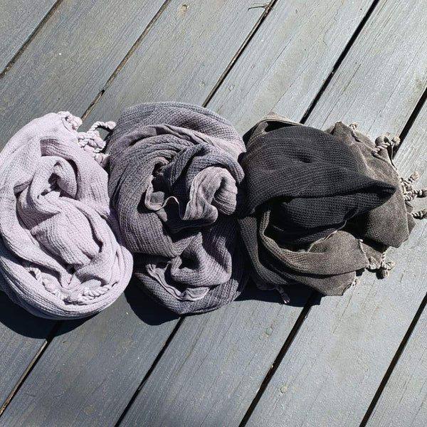 Turkish Hammam Towel, Dark Grey - Moroccan Furniture