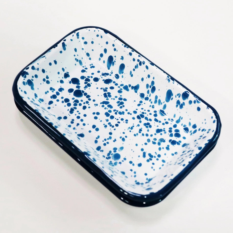 Blue Marble Enamel Soap Dish