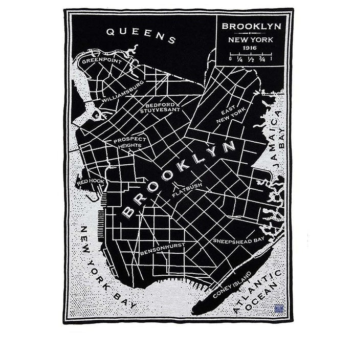 Brooklyn Map Wool Throw - Jao Brand