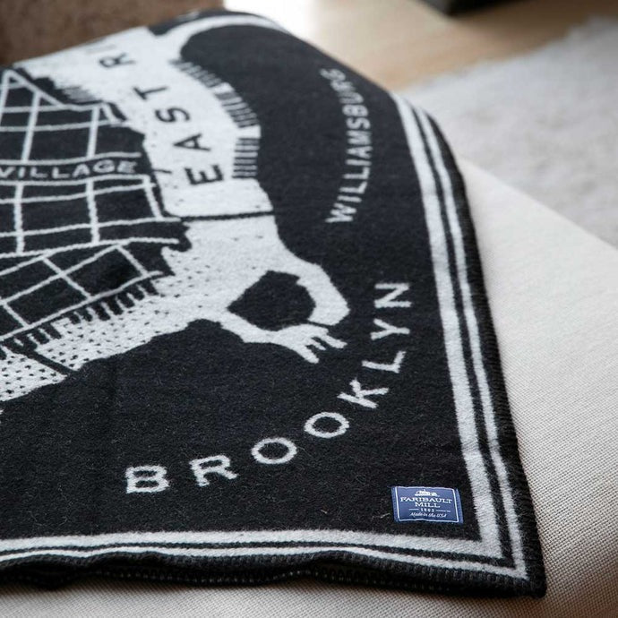 Brooklyn Map Wool Throw - Jao Brand