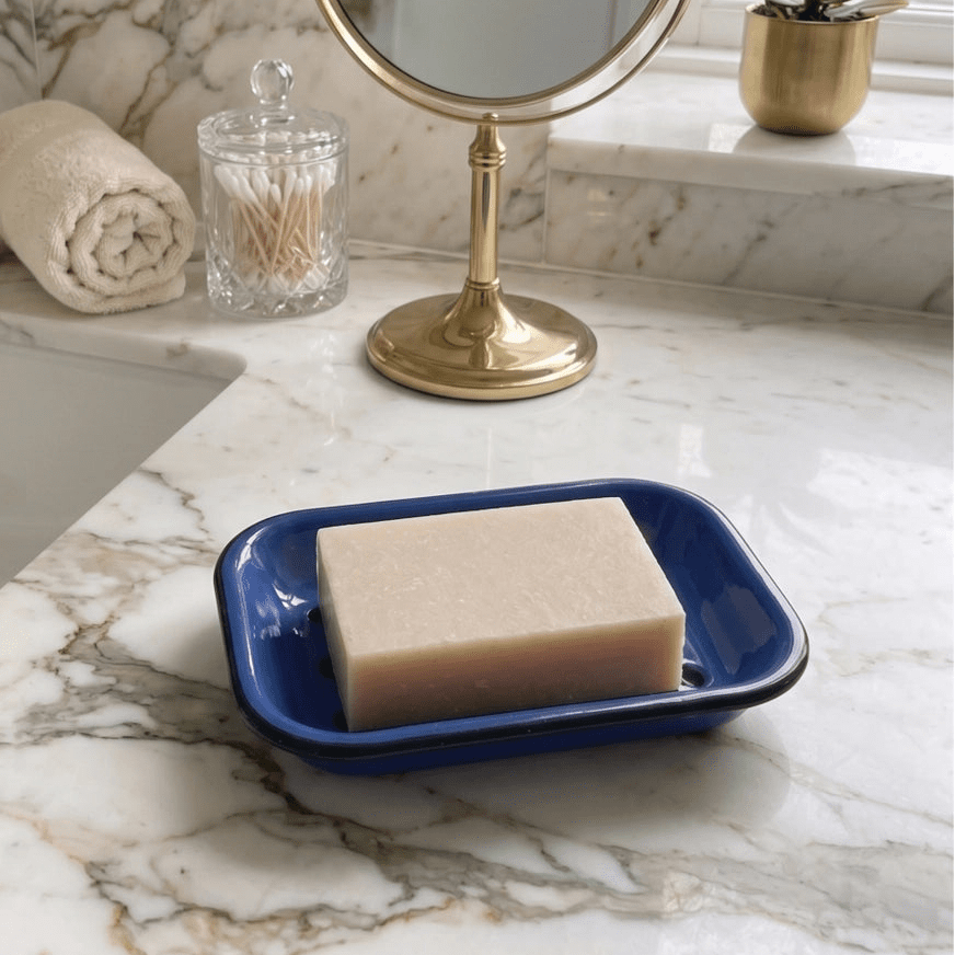 Cobalt Enamel Soap Dish - Jao Brand