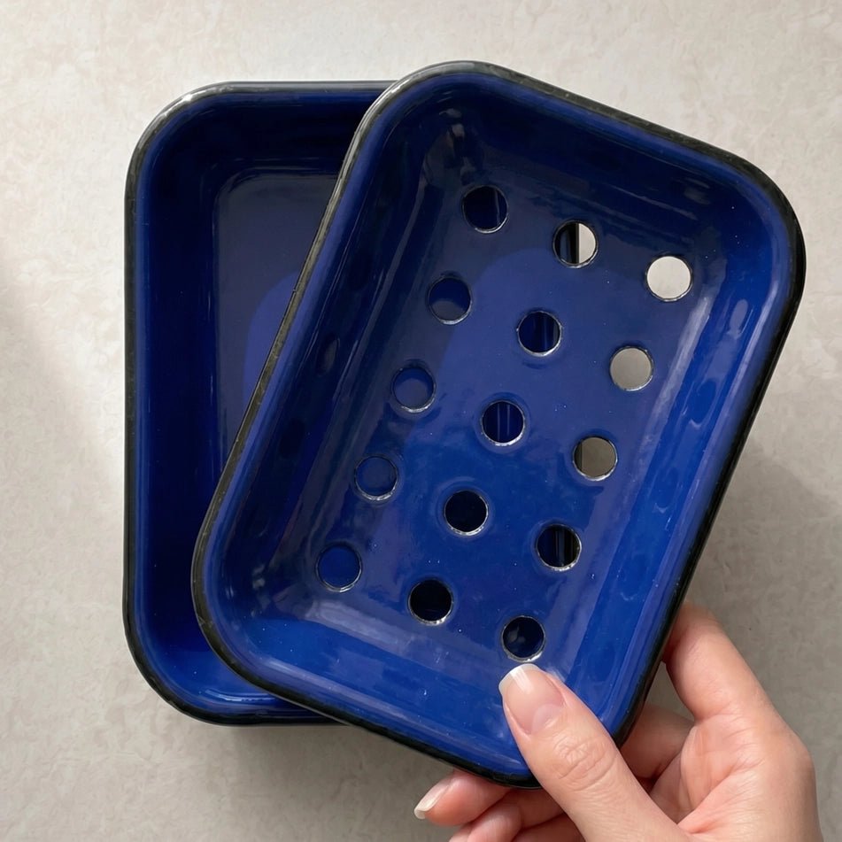 Cobalt Enamel Soap Dish - Jao Brand