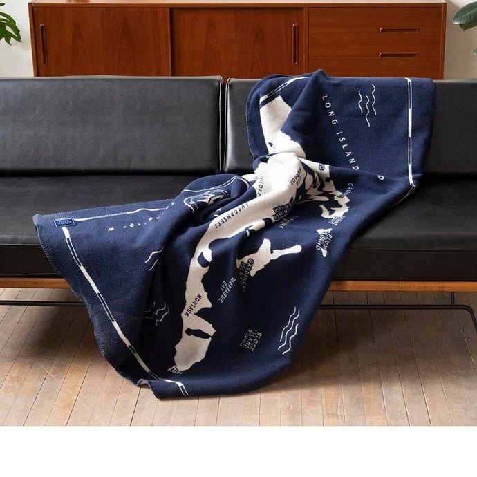 Hamptons Map Wool Throw - Jao Brand