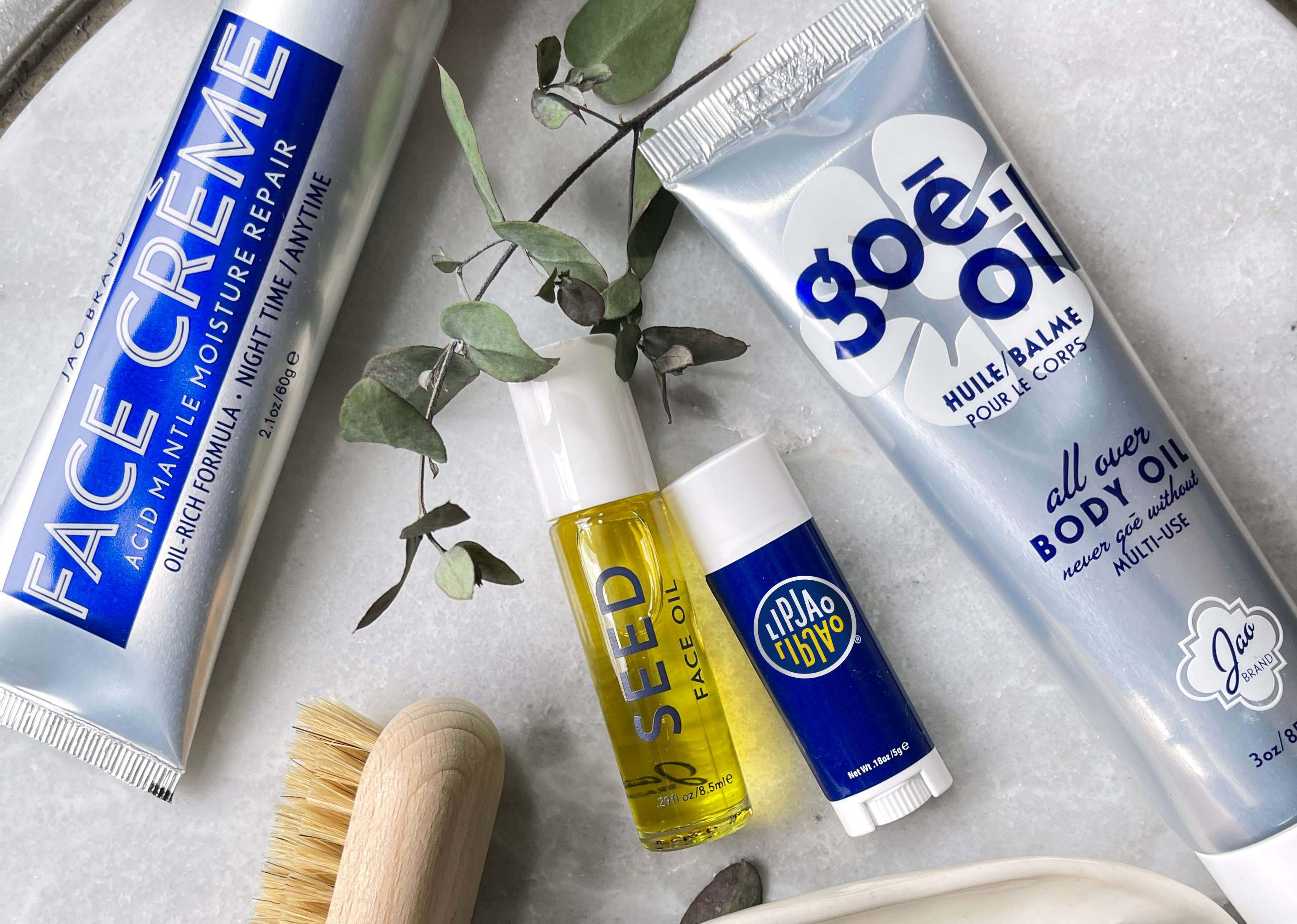 Jao Brand Face Creme, LipJao, Seed Face Oil and Goe Oil