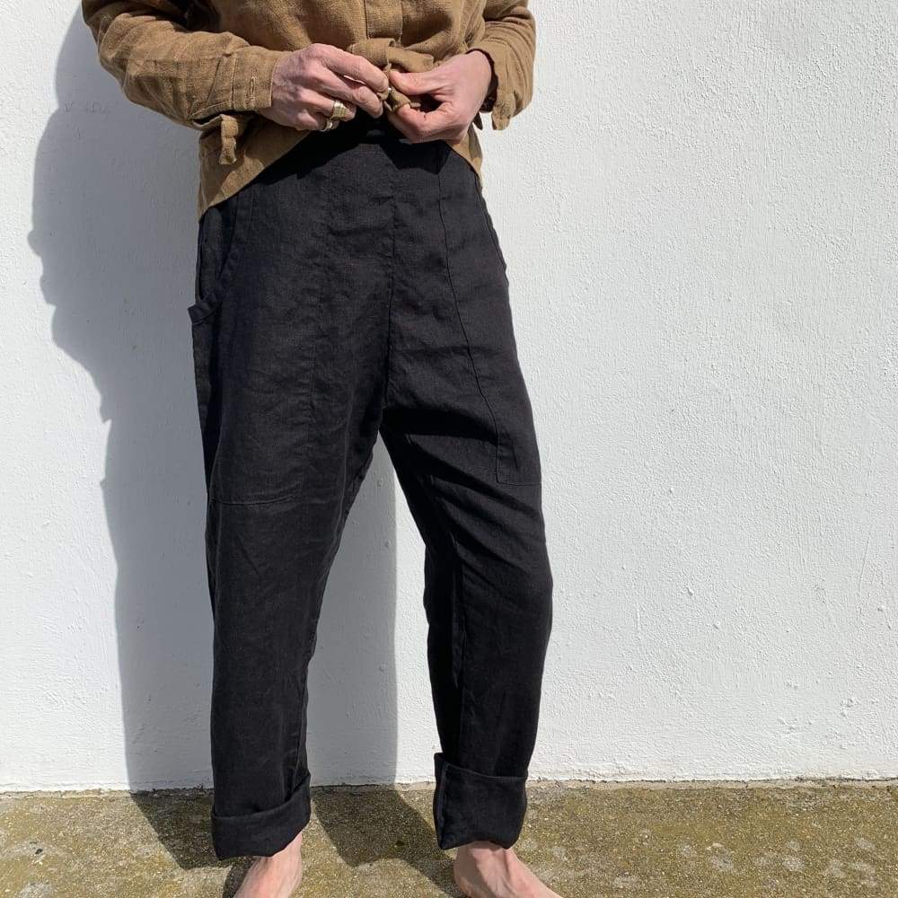 Linen Worker Pant - Black - Jao Brand