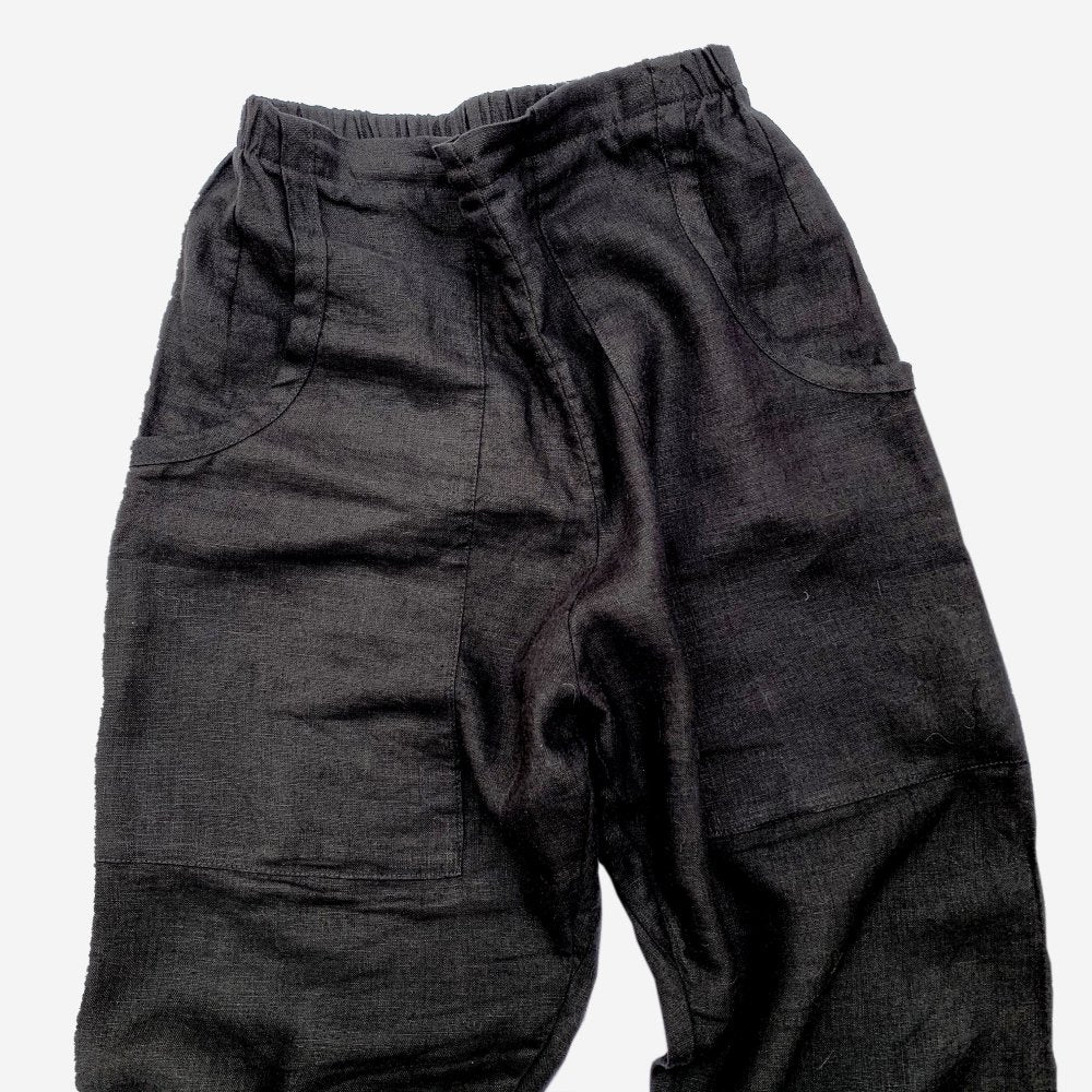 Linen Worker Pant - Black - Jao Brand