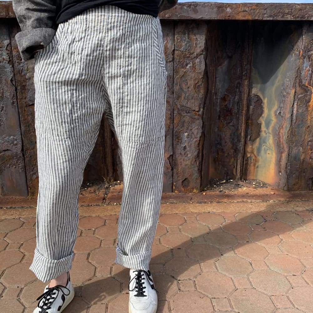 Linen Worker Pant - Striped - Jao Brand