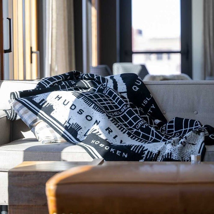 New York City Map Wool Throw - Jao Brand