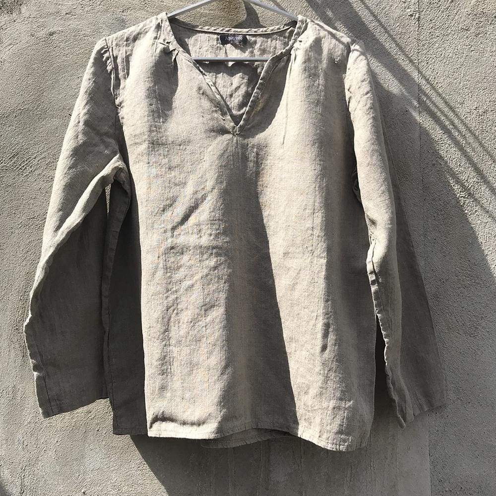 Osfal Linen Shirt - Flax - Jao Brand