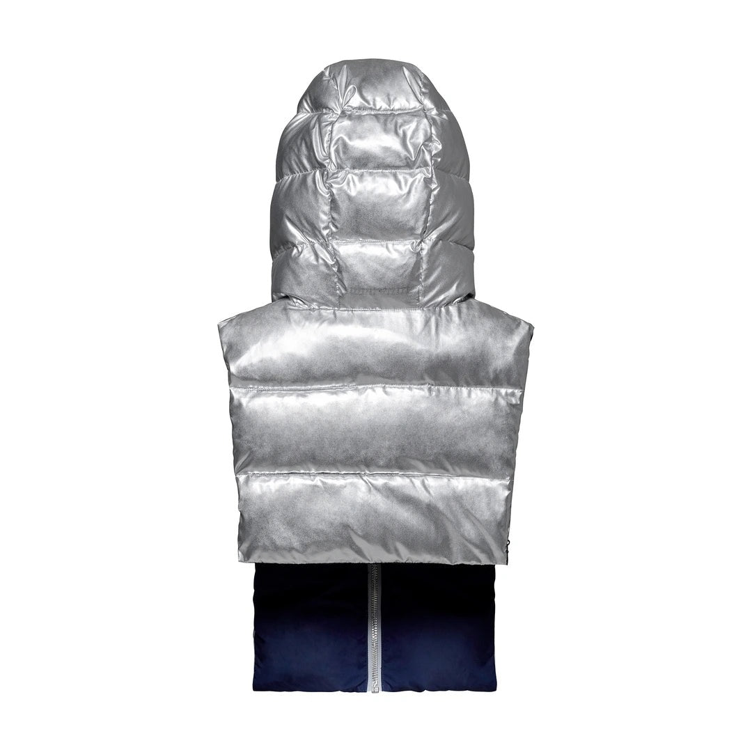 Silver/Navy Puffer Pull - on Hoodie - Jao Brand