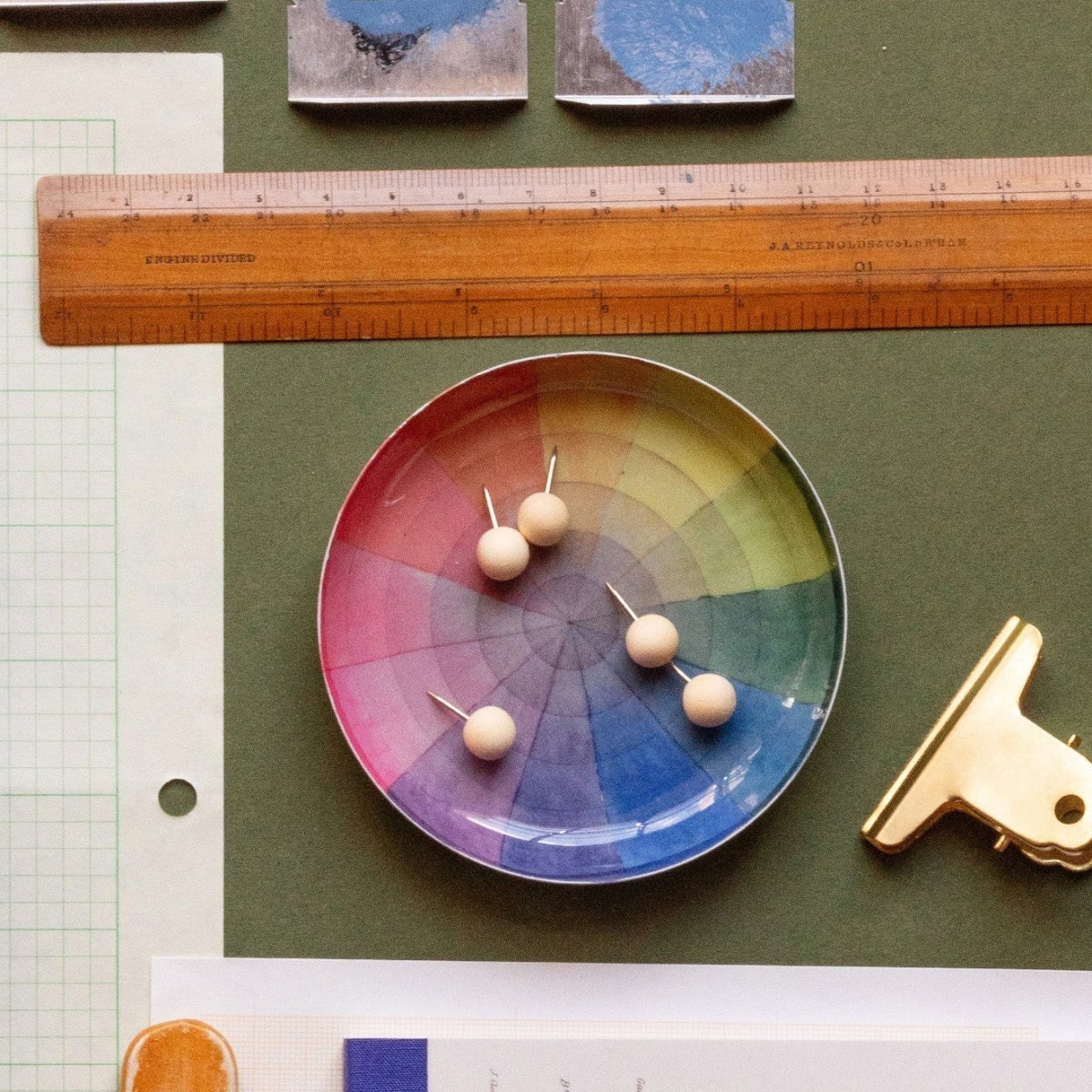 Vintage Color Wheel Enamel Tray - Jao Brand