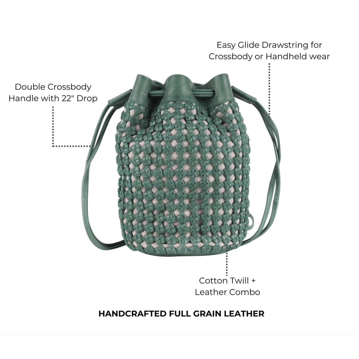 Woven Leather Crossbody Bag - Jao Brand