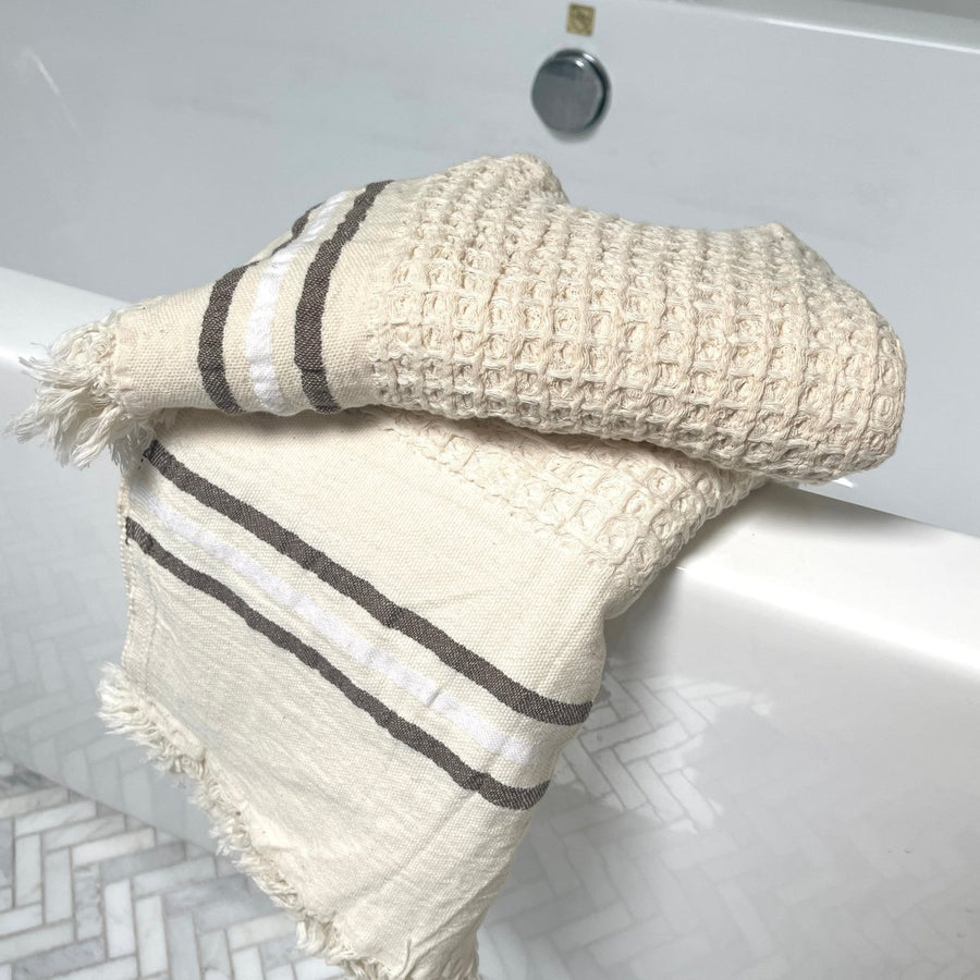 Cream Turkish Waffle Towels Pack of 1 - 1 Piece