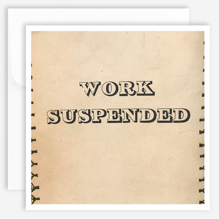 Note Card - Work Suspended - Jao Brand